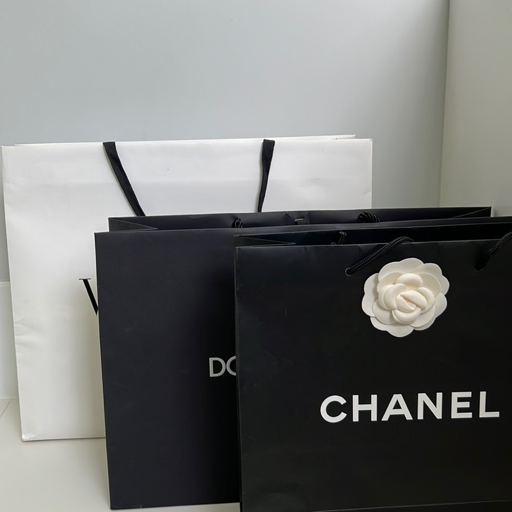 Valentino, Dolce & Gabbabana, Chanel Shopping Bags